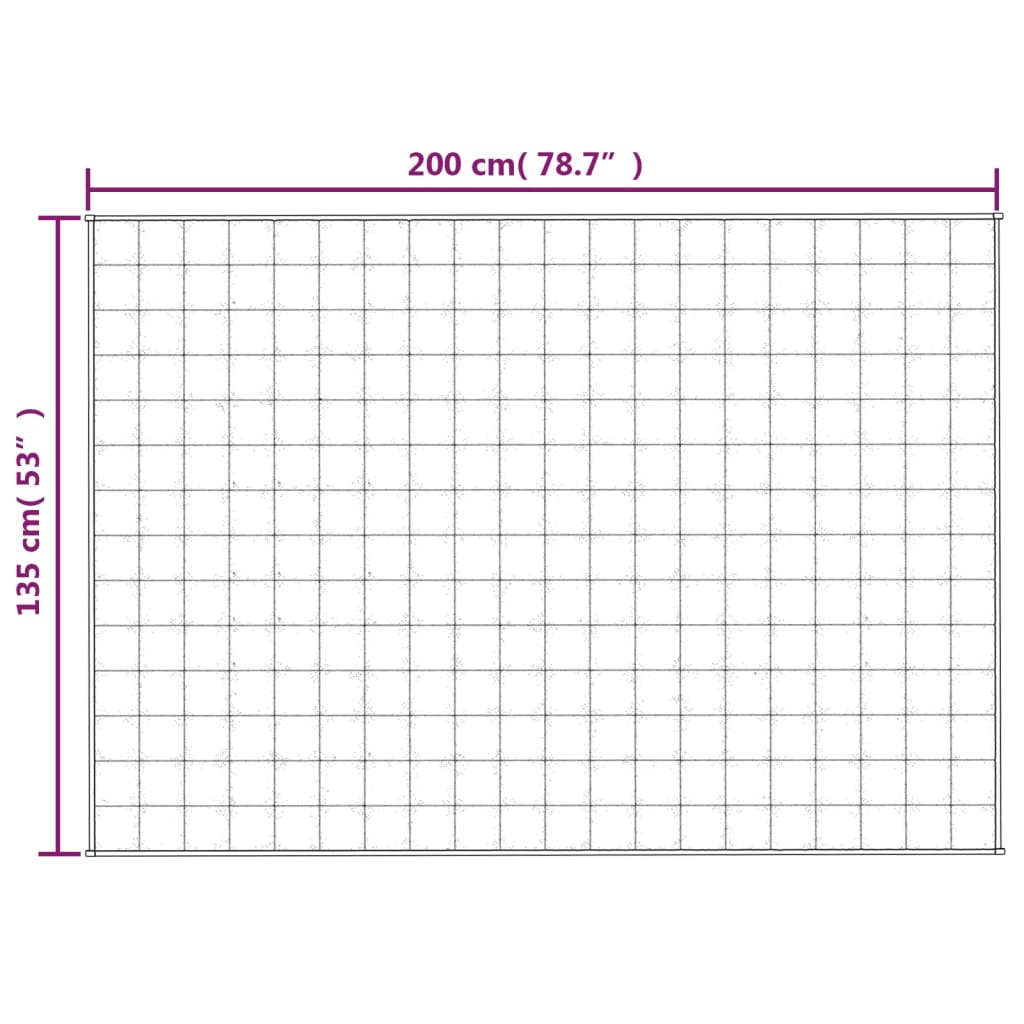 Gewichtsdecke Grau 122x183 cm 5 kg Stoff