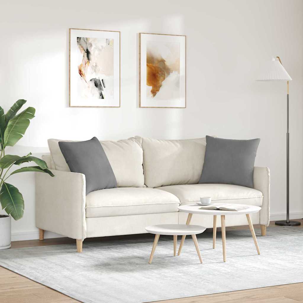 Sofakissen 2 Stück Taupe 50 x 30 cm Stoff