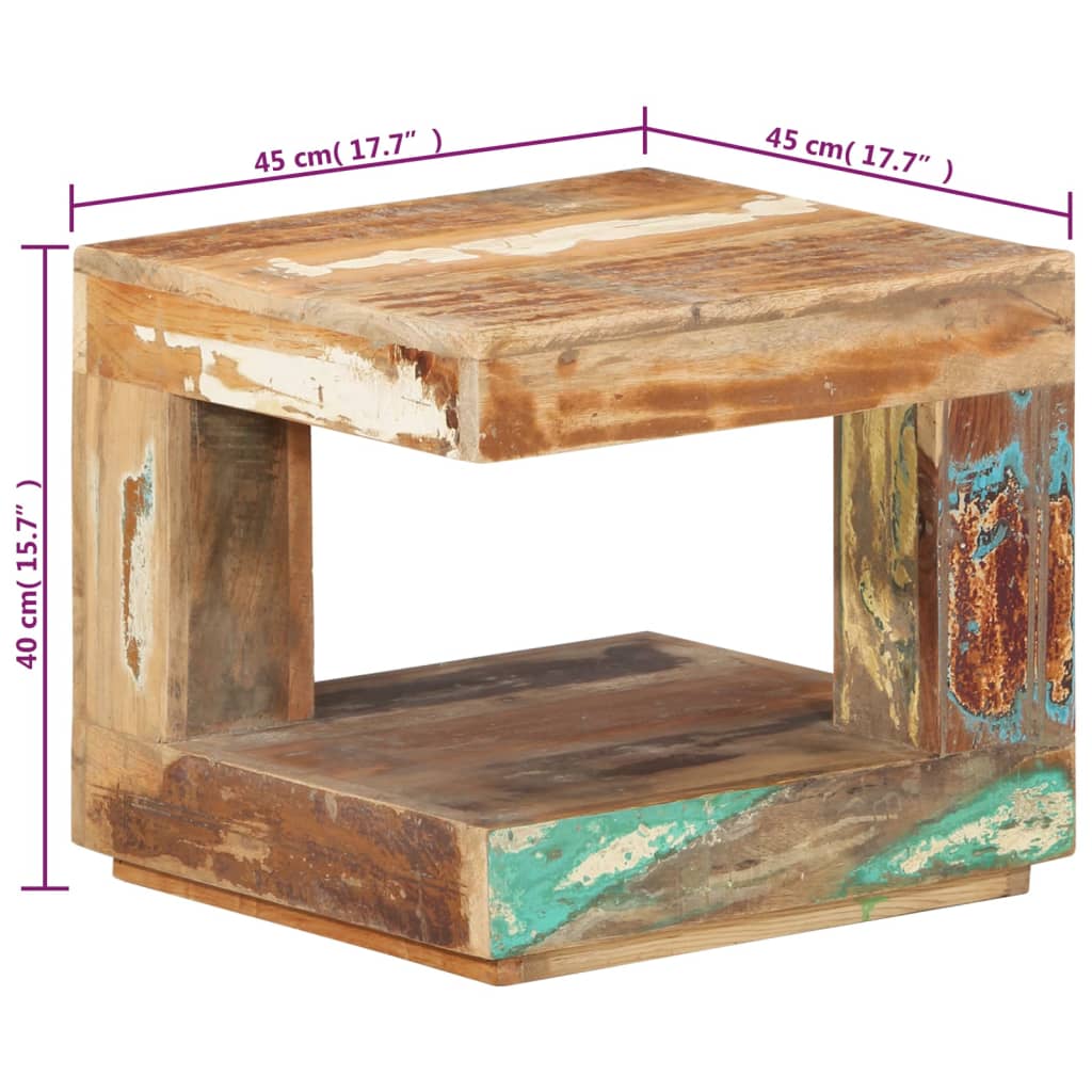 Couchtisch 45x45x40 cm Massivholz Akazie
