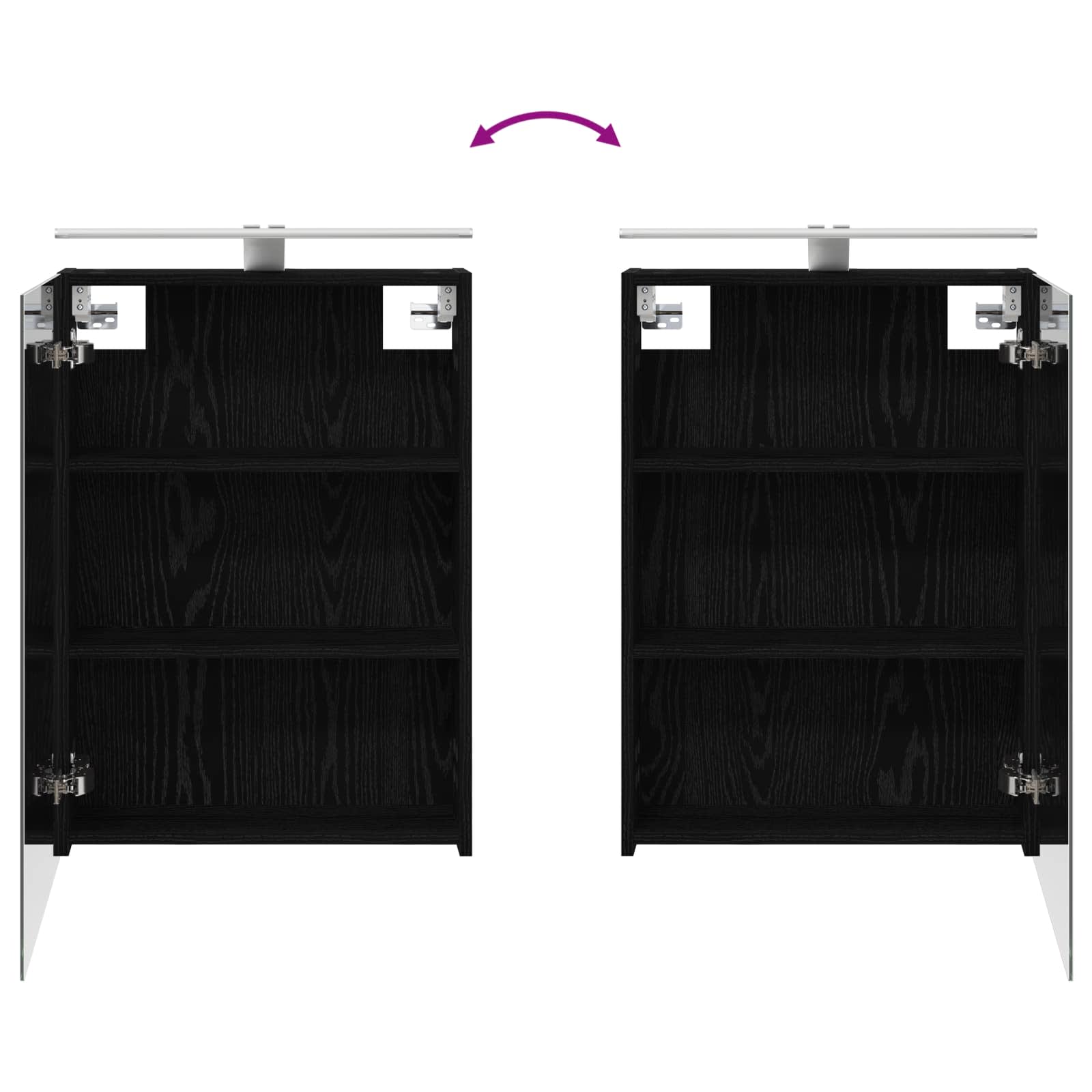 Badezimmerschrank-Set 3 pcs 80 x 10,5 x 50 cm Holzwerkstoff