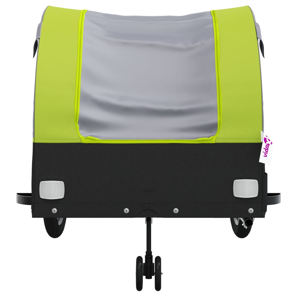 Fahrradanhänger Schwarz und Orange 30 kg Eisen