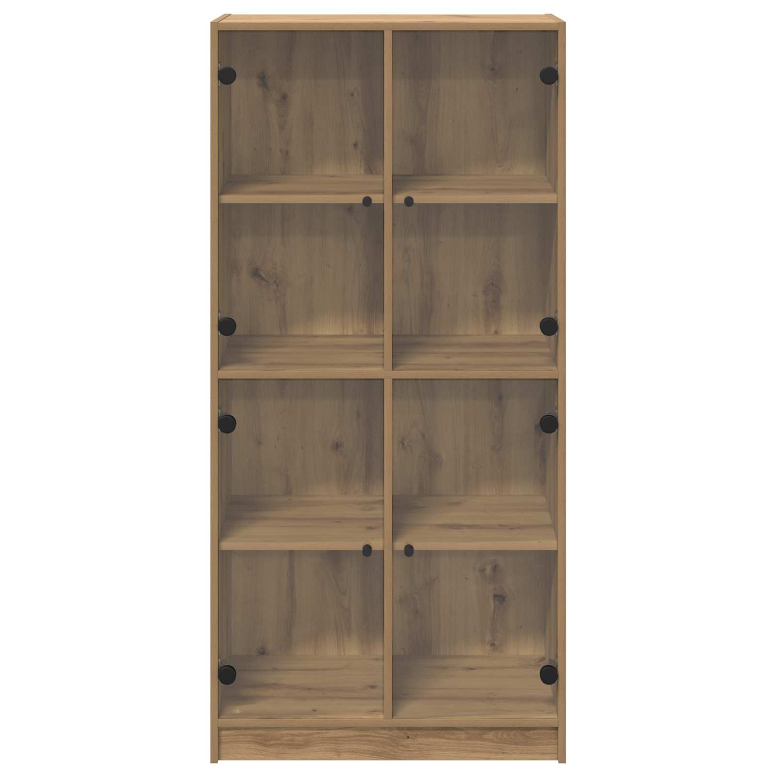 Bücherschrank mit Türen Weiß 136x37x142 cm Holzwerkstoff