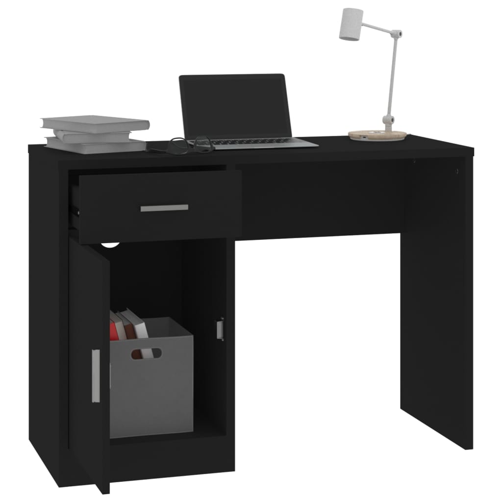 Schreibtisch mit Schublade und Schrank Eiche 100x40x73 cm
