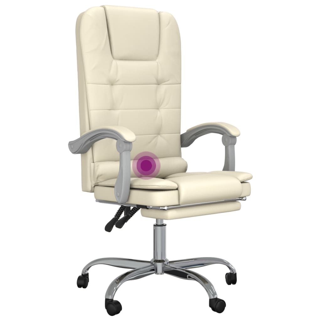 Bürostuhl mit Massagefunktion Schwarz Kunstleder