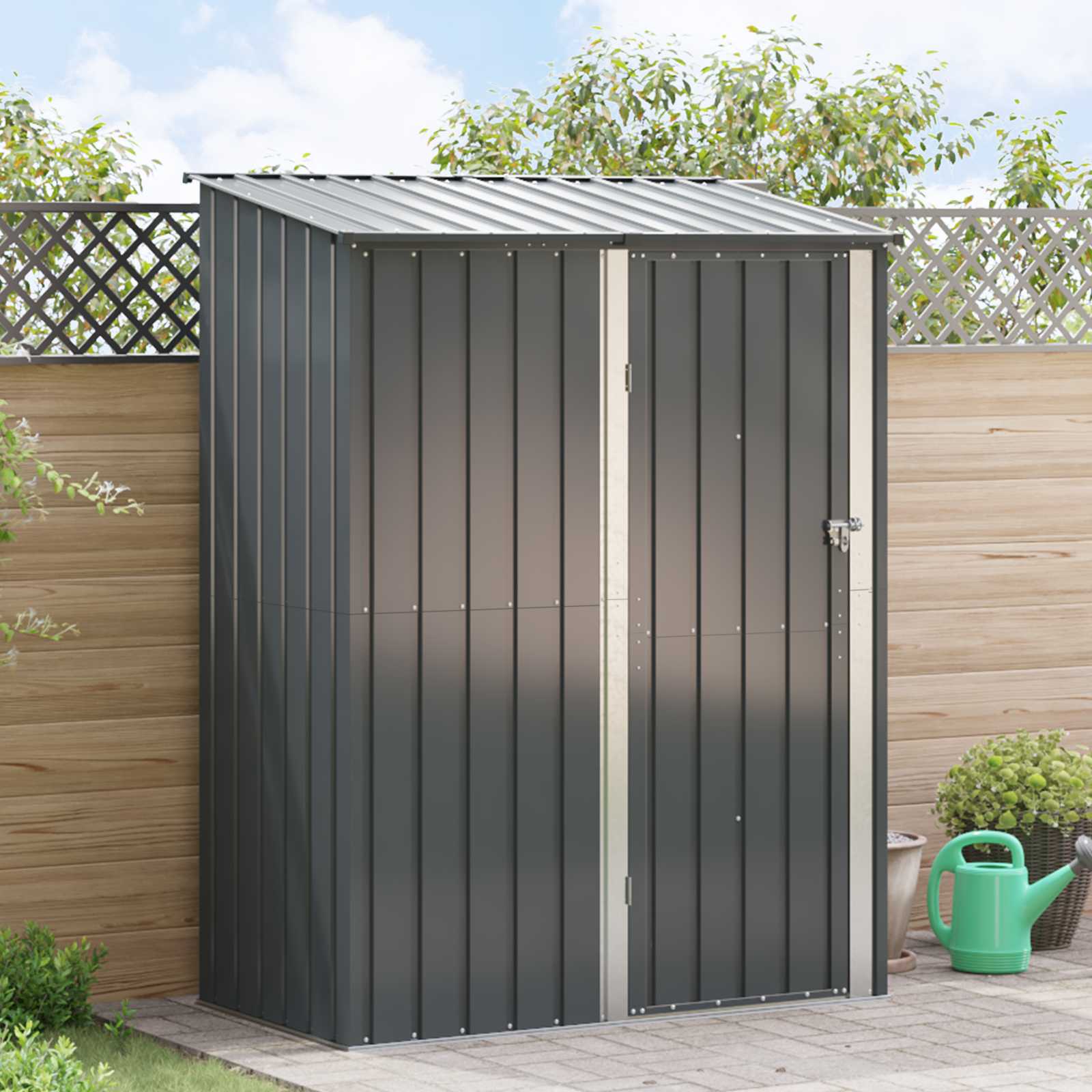 Gartenhütten Anthrazit 103 x 74 x 200 cm Metall