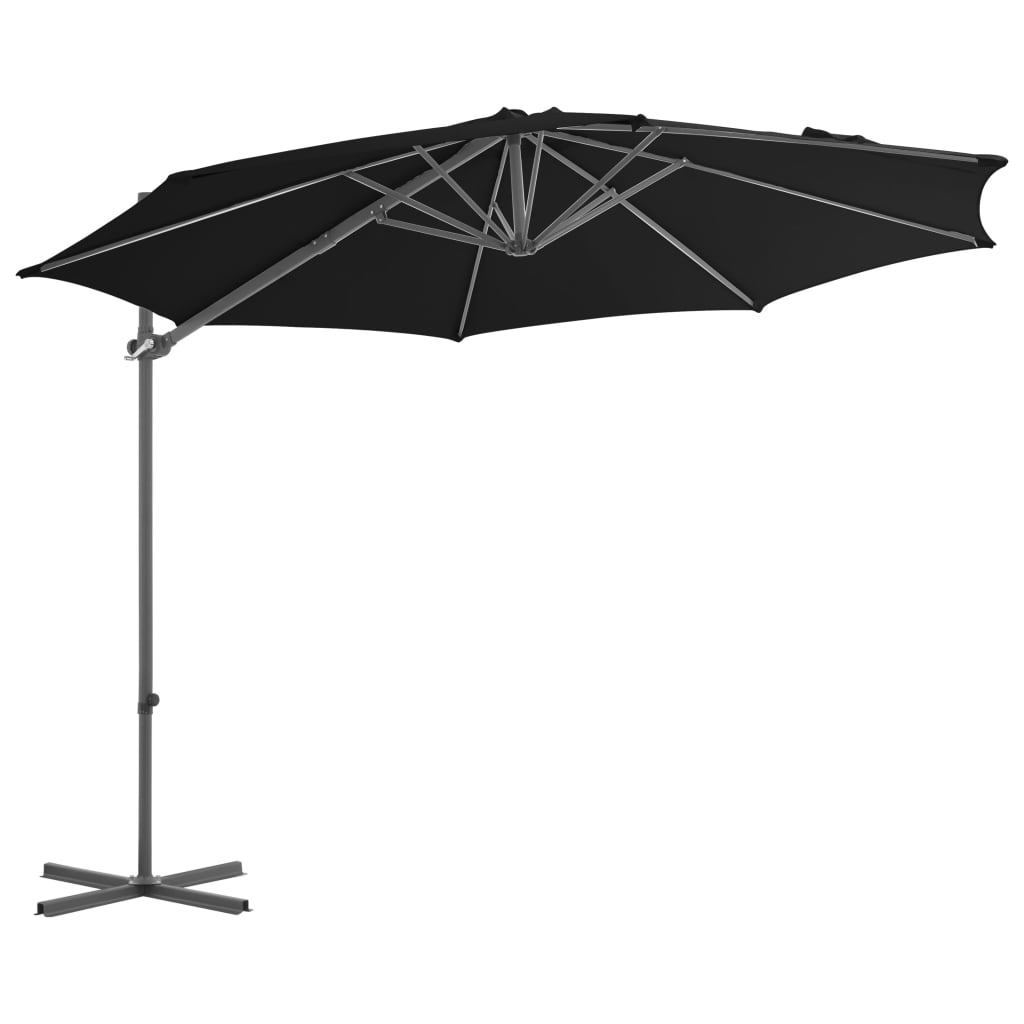 Ampelschirm mit Stahl-Mast 250x250 cm Bordeauxrot