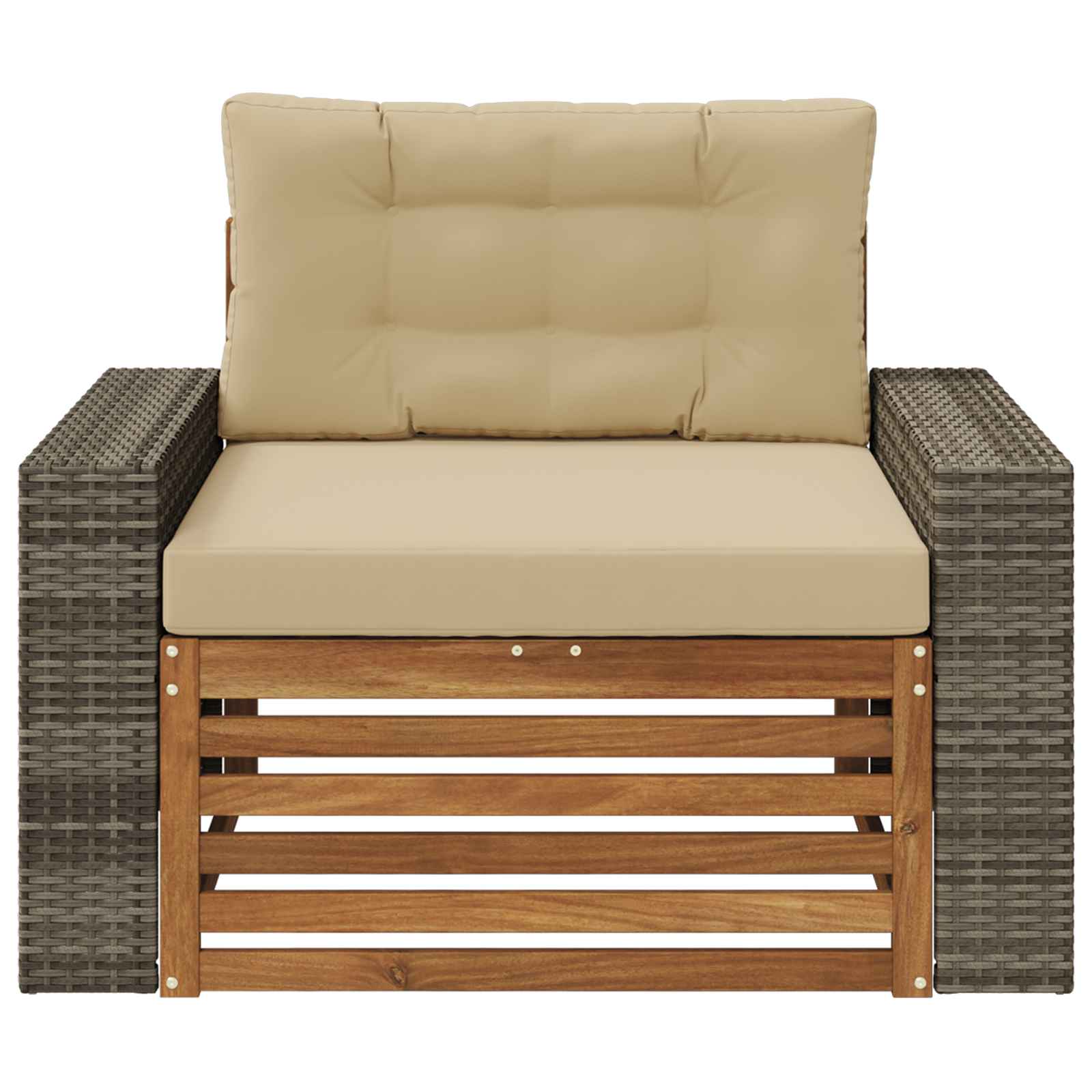 2 Stück Outdoor-Sofa Natur