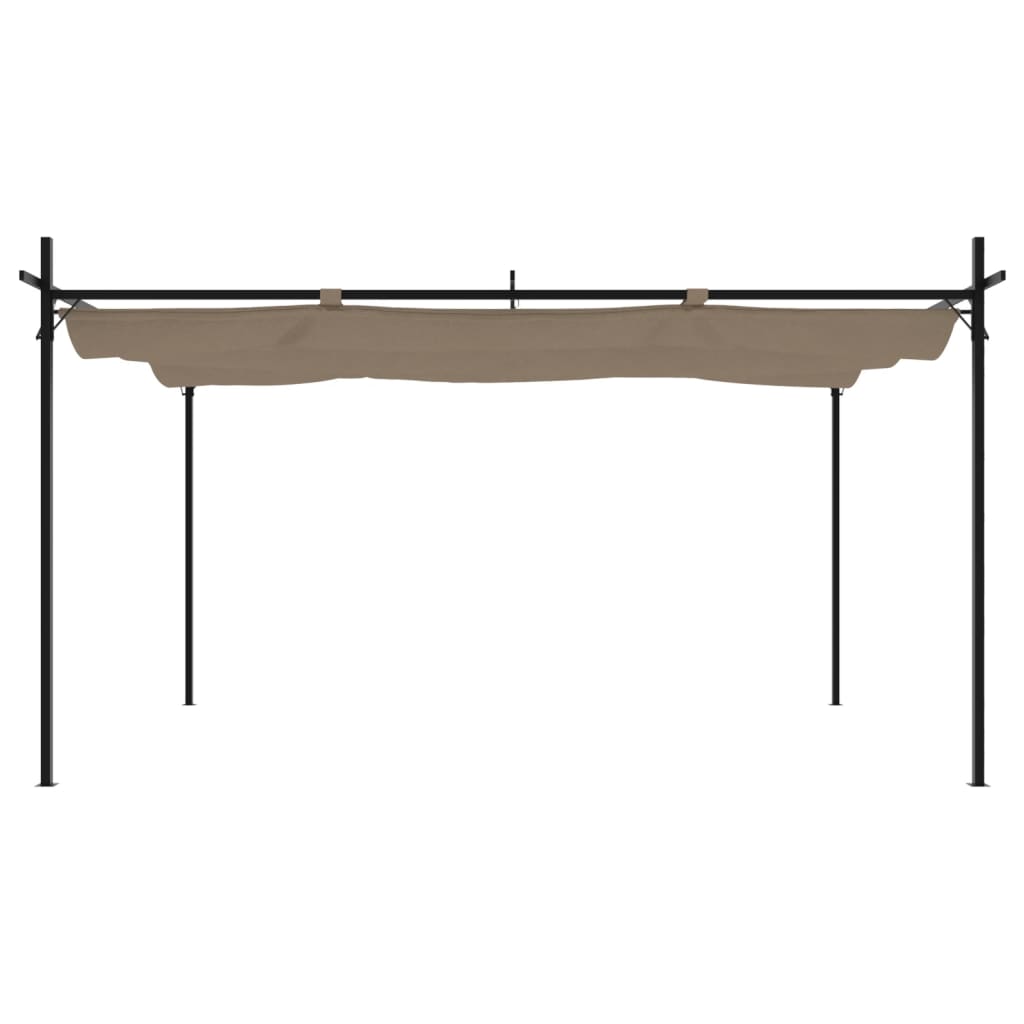 Pergola mit Schiebedach Creme 295x292x230 cm