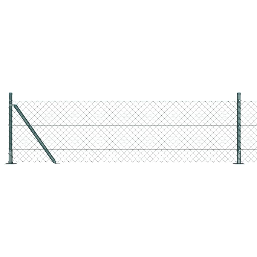 Outdoor Kettenglied-Zaun Erdfixierung 10 x 0,4 m Grün Netz
