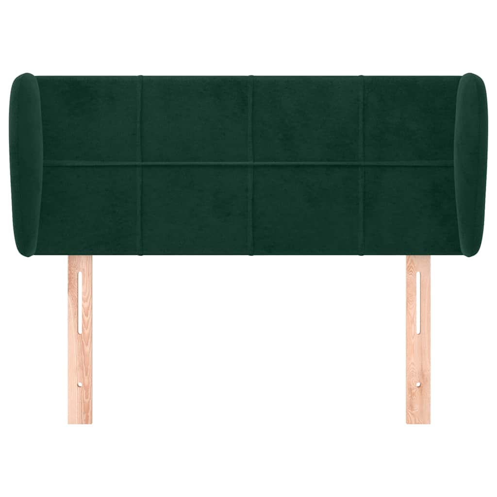 Kopfteil mit Ohren Dunkelblau 93x23x78/88 cm Samt