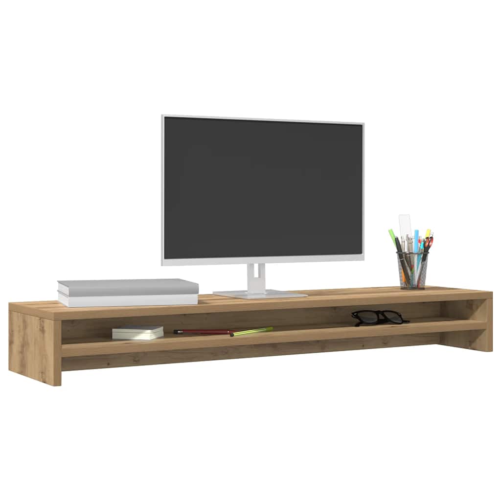 Monitorständer Weiß 100x24x13 cm Holzwerkstoff
