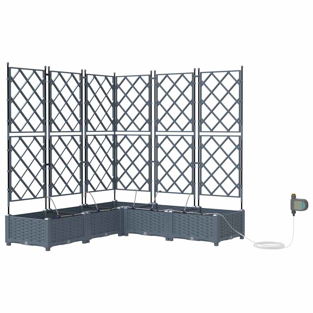 Garten-Pflanzgefäß 4 Stk. Braun 160 x 40 x 22 cm PP
