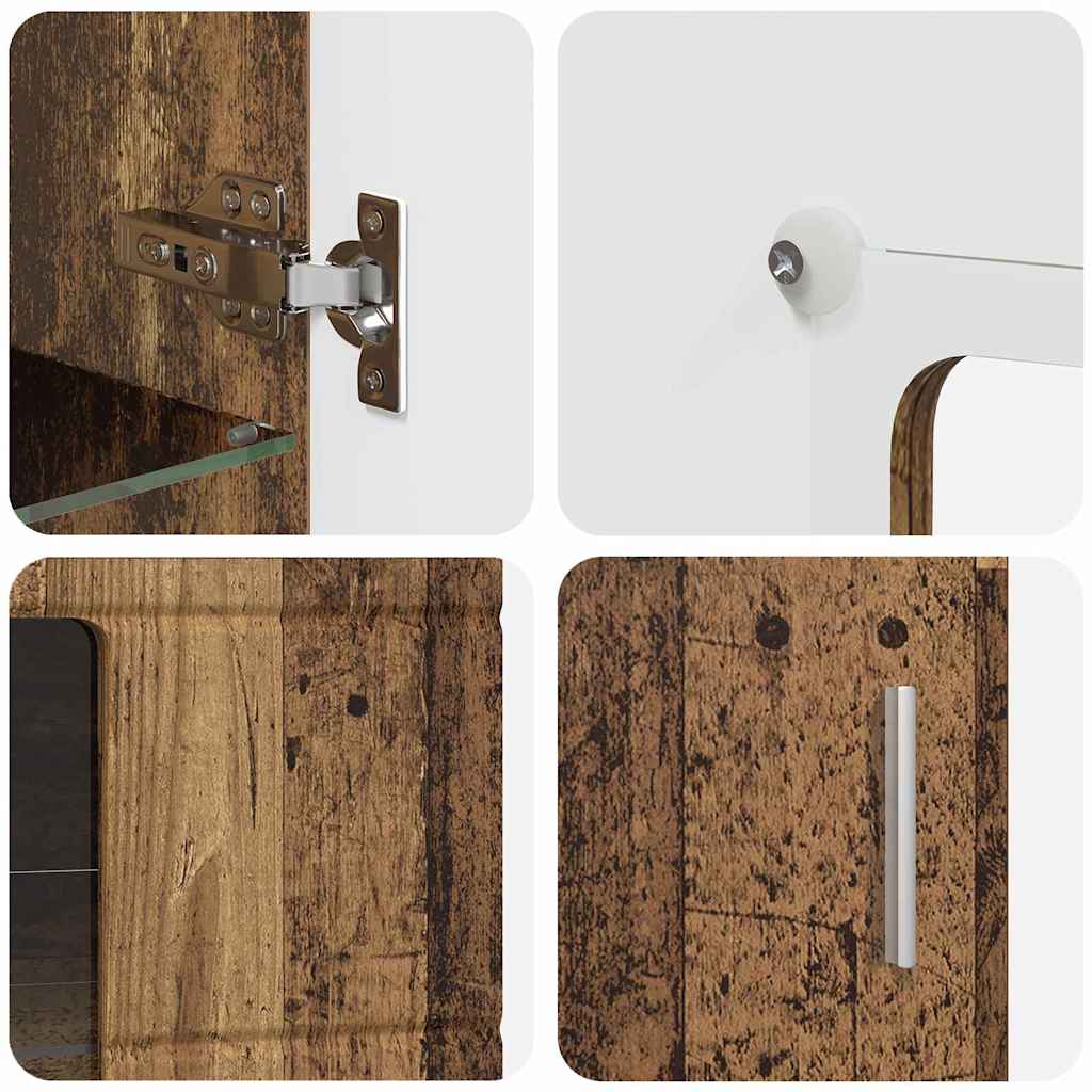 Highboard mit Regal FLORIN Weiß 60 x 35 x 182 cm Holzwerkstoff
