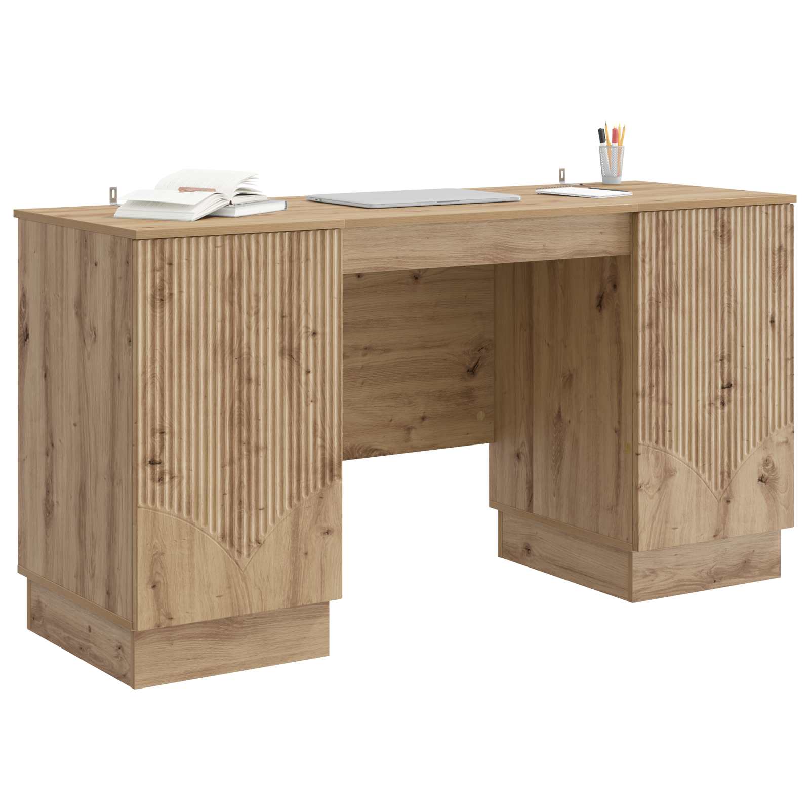 Schreibtisch mit Regal Schwarz 142,5 x 50 x 75 cm Holzwerkstoff