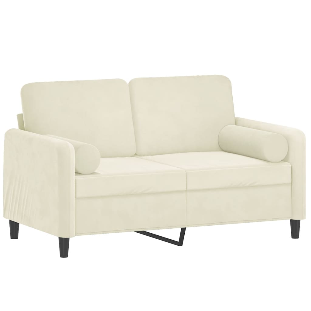 2-Sitzer-Sofa mit Zierkissen Dunkelgrün 120 cm Samt