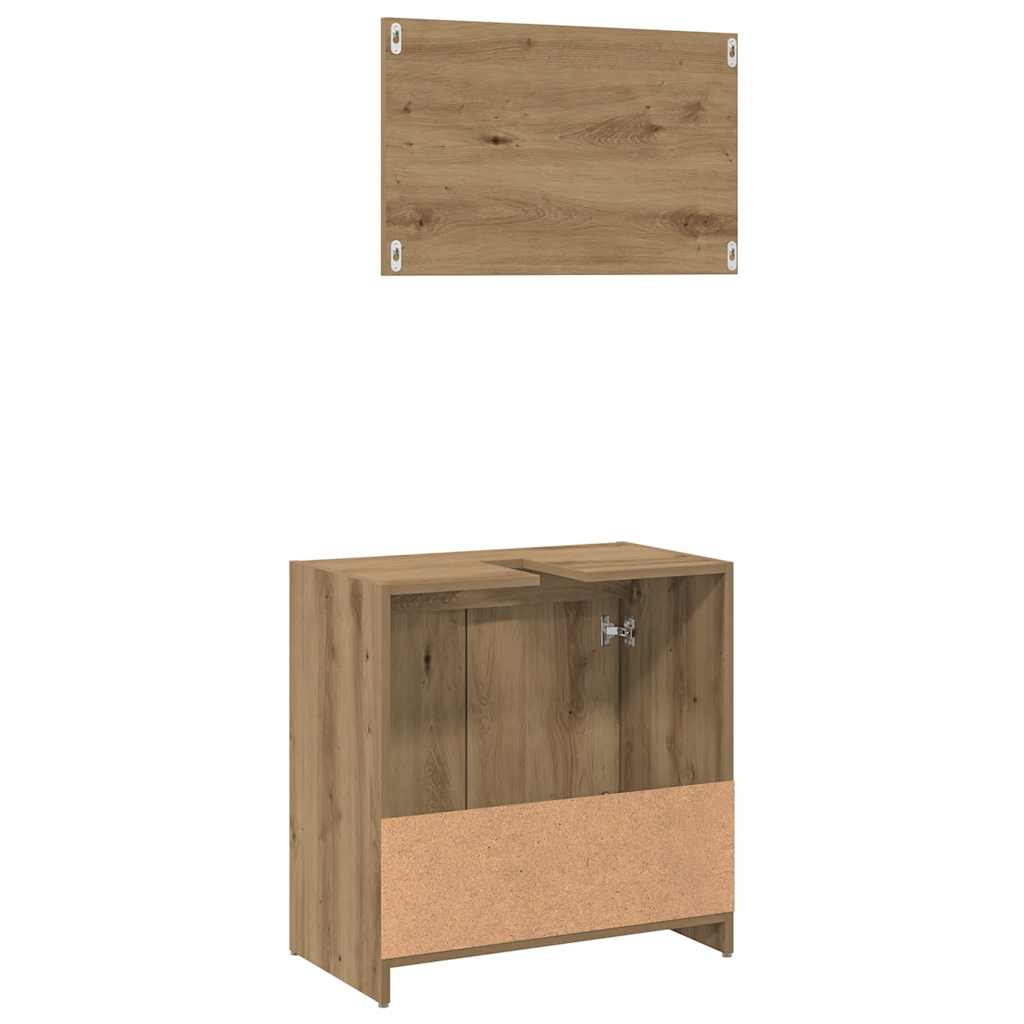 Badmöbel-Set Weiß Holzwerkstoff