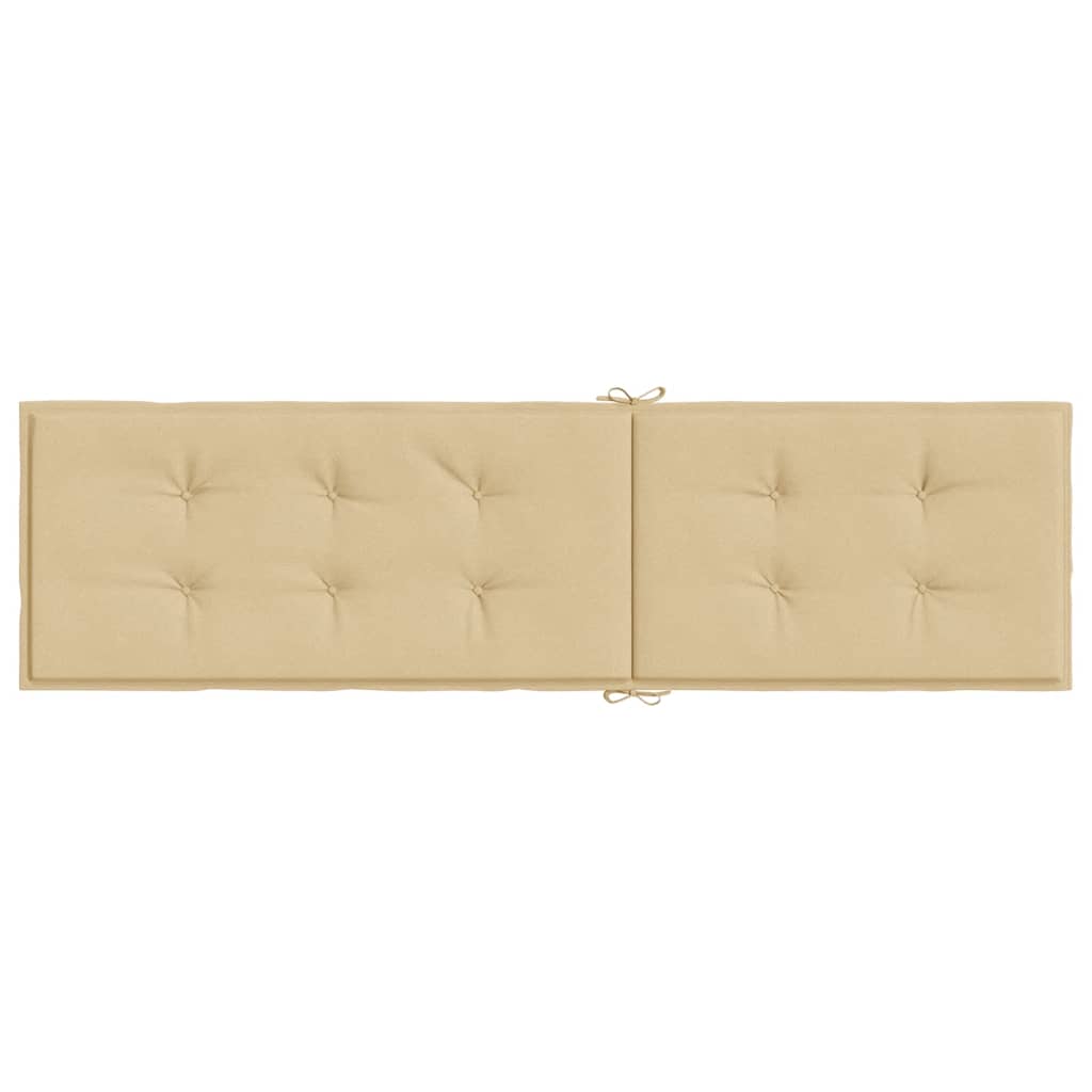 Liegestuhl-Auflage Melange Hellgrau (75+105) x 50 x 4 cm Stoff