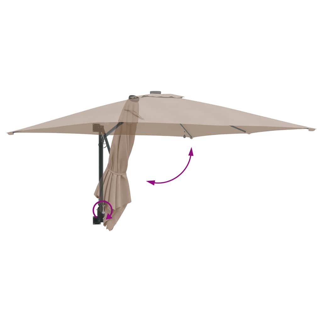 Garten-Sonnenschirm Sand 248,5 x 247,5 x 160 cm