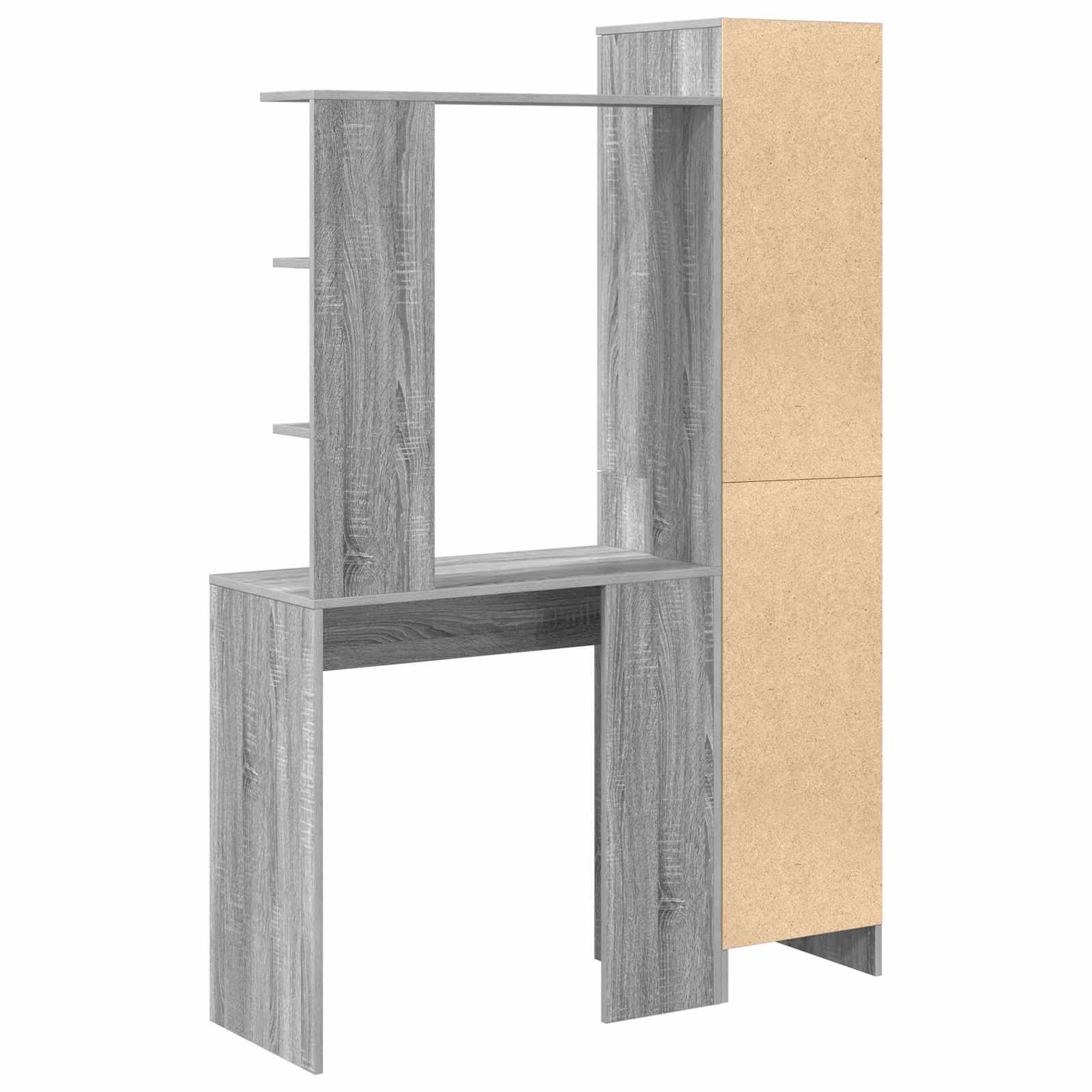 Schreibtisch 2 pcs Schwarz Eichen-Optik