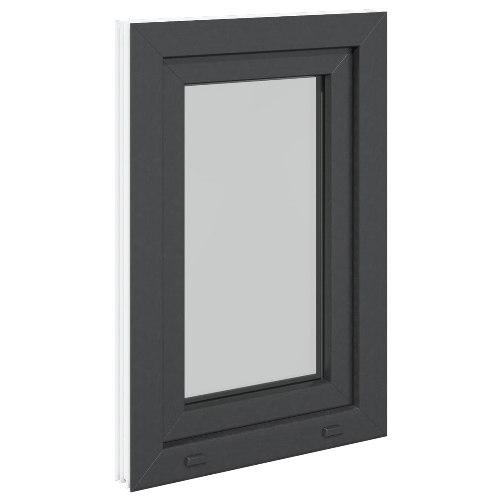 Kellerfenster RISOR 50 x 50 cm PVC und Glas Weiß