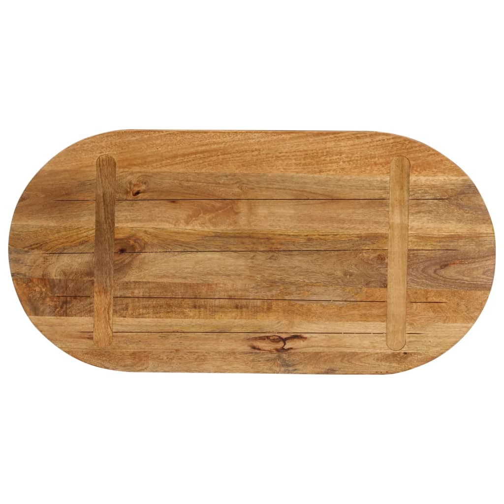 Tischplatte 110x40x2,5 cm Oval Massivholz Mango