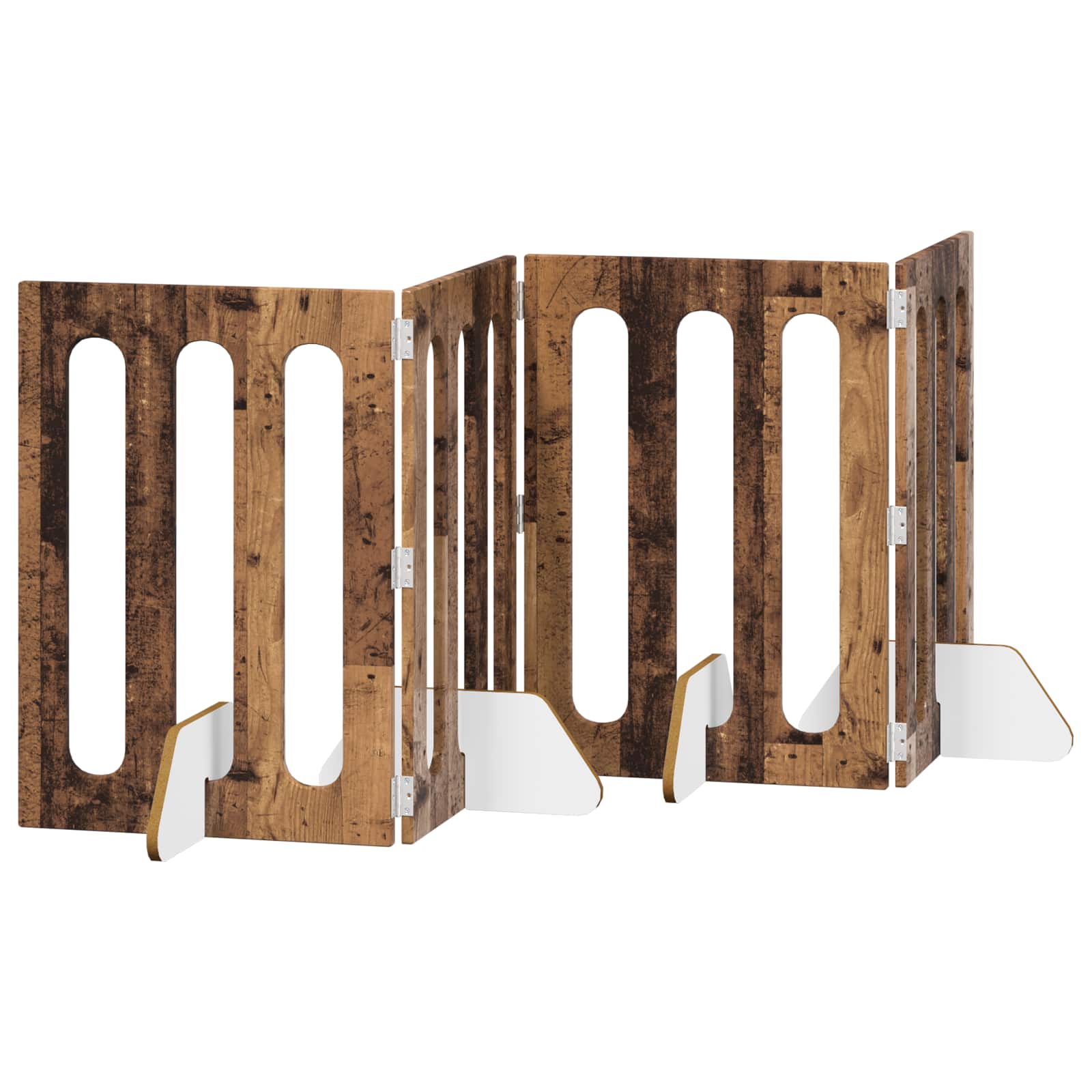 Faltbarer Haustierzaun 2 pcs Weiß 100,5 x 38 x 70 cm
