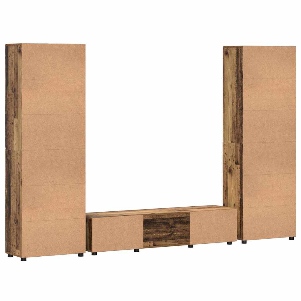 Highboard mit Regal FLORIN Weiß 60 x 35 x 182 cm Holzwerkstoff