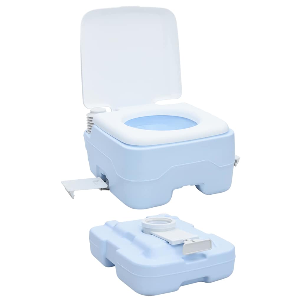 Camping-Toilette Grau und Weiß 41,5 x 36,5 x 30 cm Polyethylen