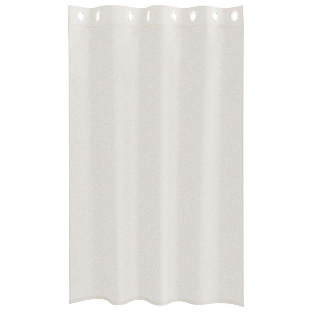 Voile-Vorhang mit Vorhängen 2 pcs Weiß 140 x 140 cm Polyester