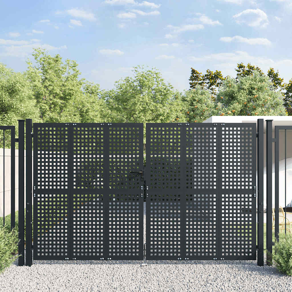 Gartentor Anthrazit 100x75 cm Stahl