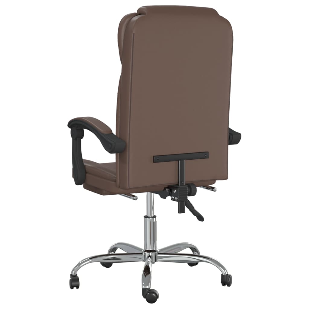 Bürostuhl mit Liegefunktion Schwarz Kunstleder