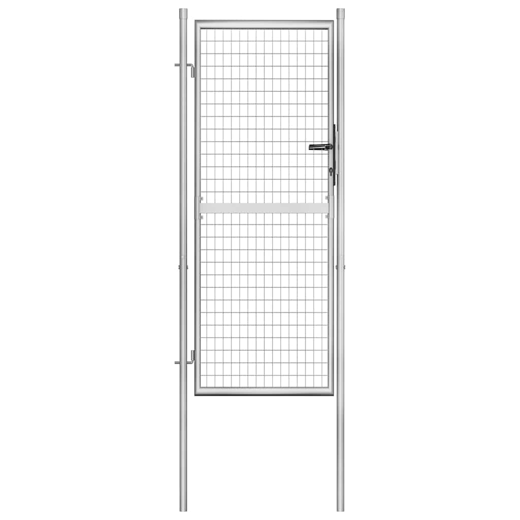 Gartentor verzinkter Stahl 100 x 75 cm Silber