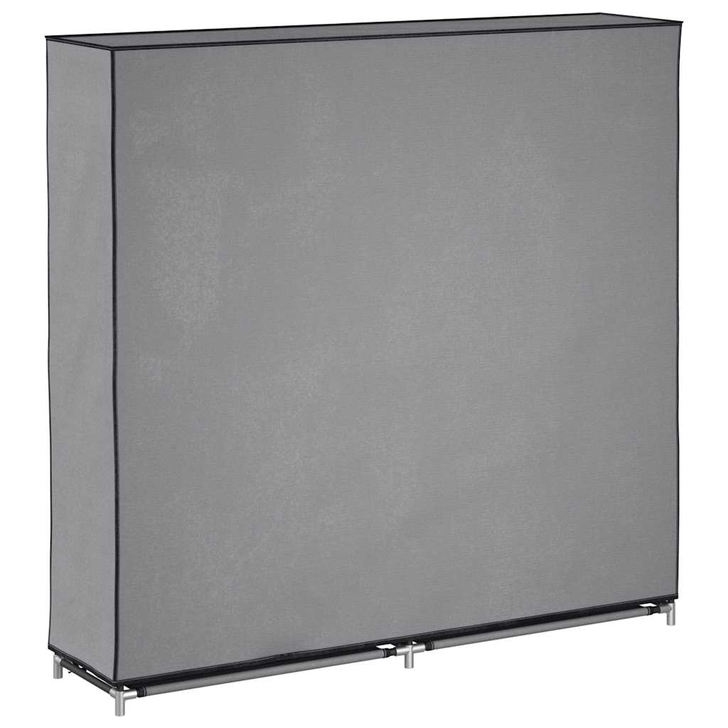 Stoff Schuhschrank mit Abdeckung 115 x 28 x 110 cm Schwarz