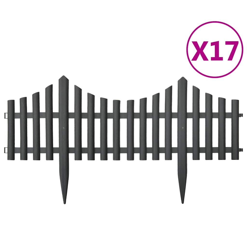 Rasenkanten 17 Stk. Weiß 10 m PP