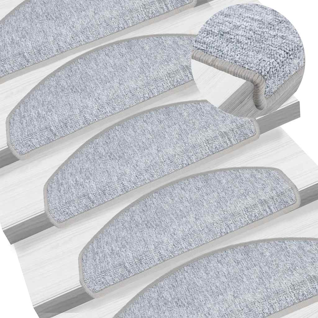 Stufenmatten 15 Stk. 56x17x3 cm Anthrazit Halbrund