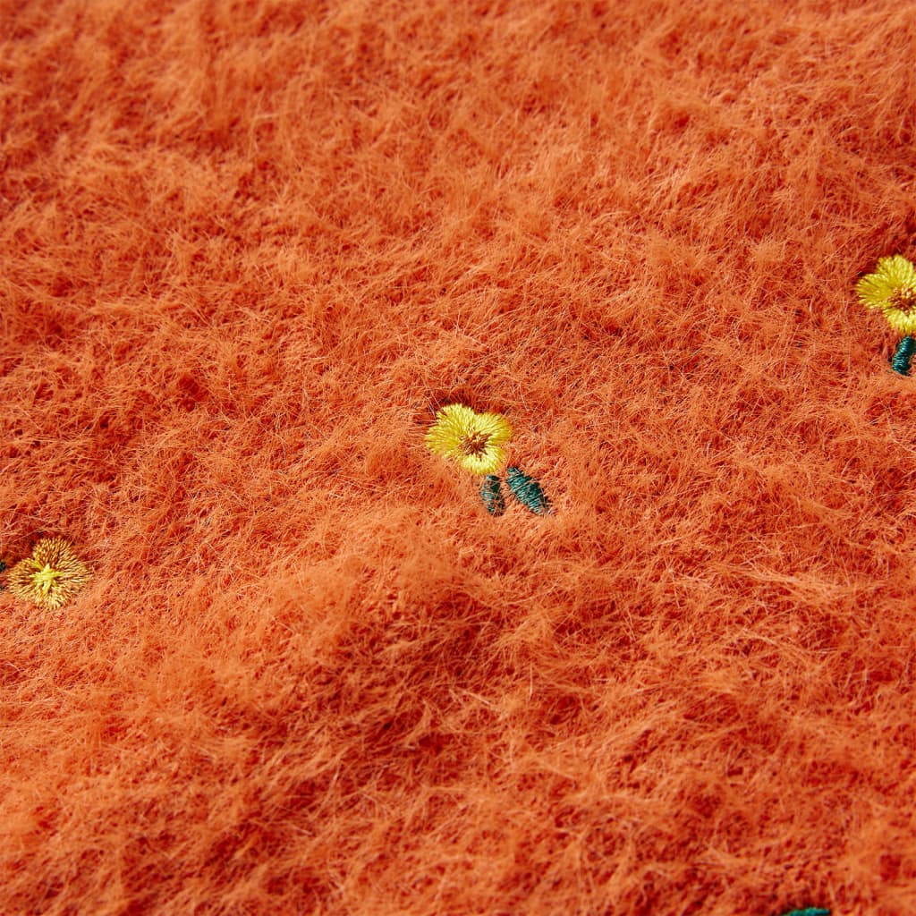 Kinderpullover Gestrickt Dunkelorange 92