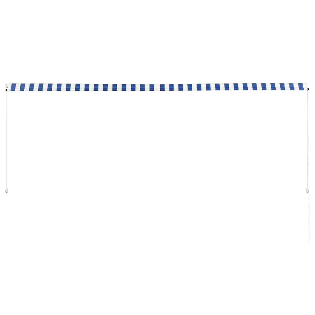 Einziehbare Markise 150×150 cm Blau und Weiß