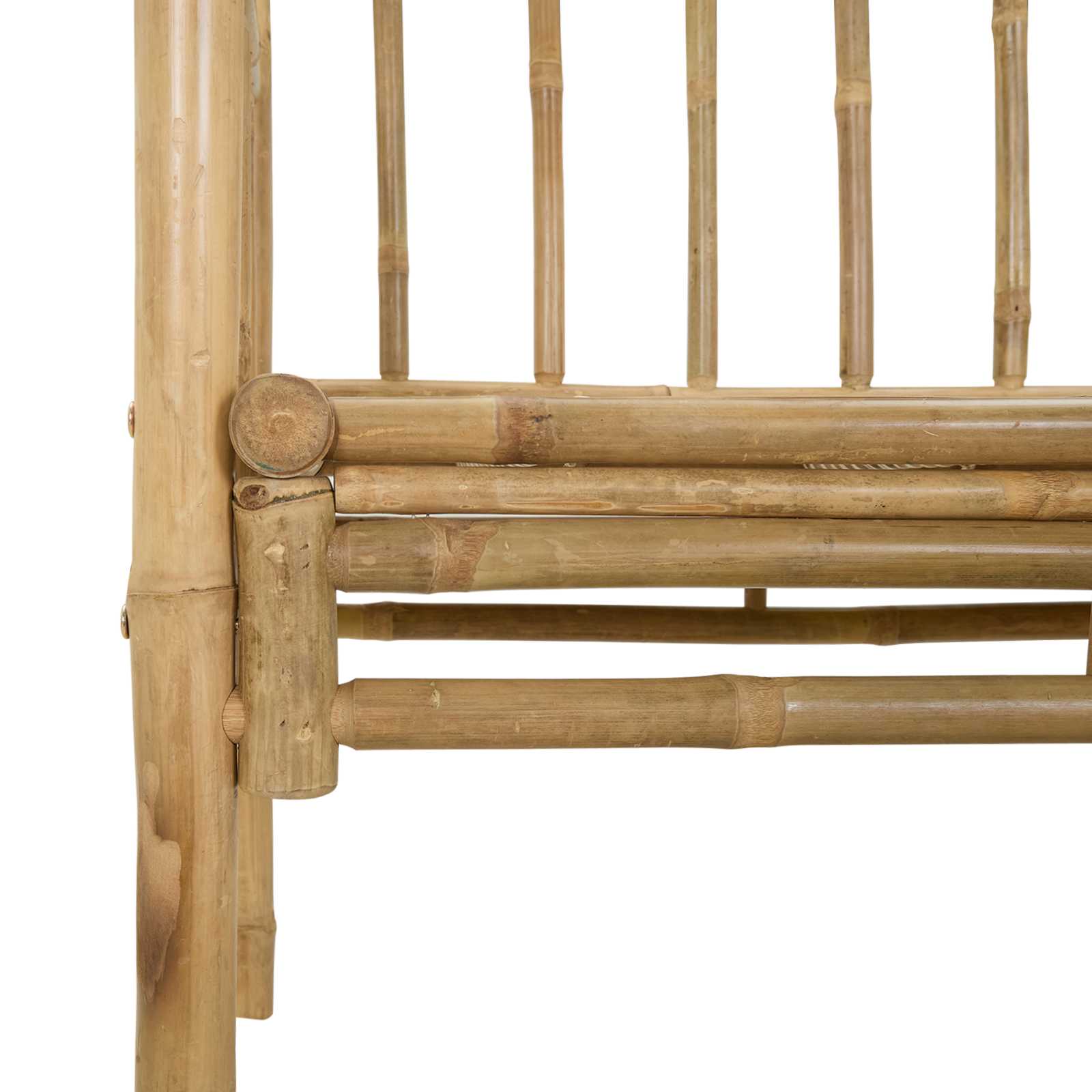 Gartenbogen mit Bank Natur 115 x 50 x 205 cm Bambus