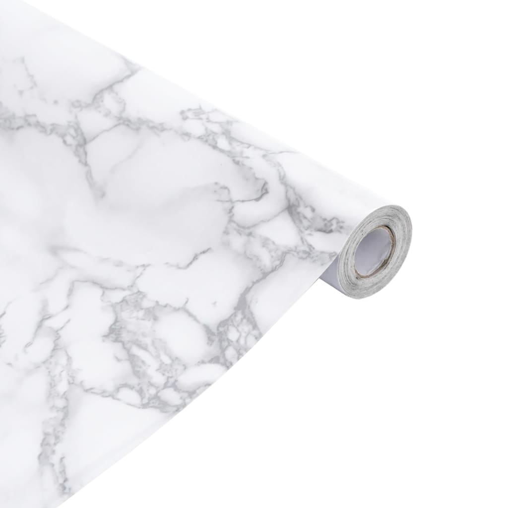 Möbelfolien Selbstklebend Marmor-Optik Schwarz 90x500 cm PVC