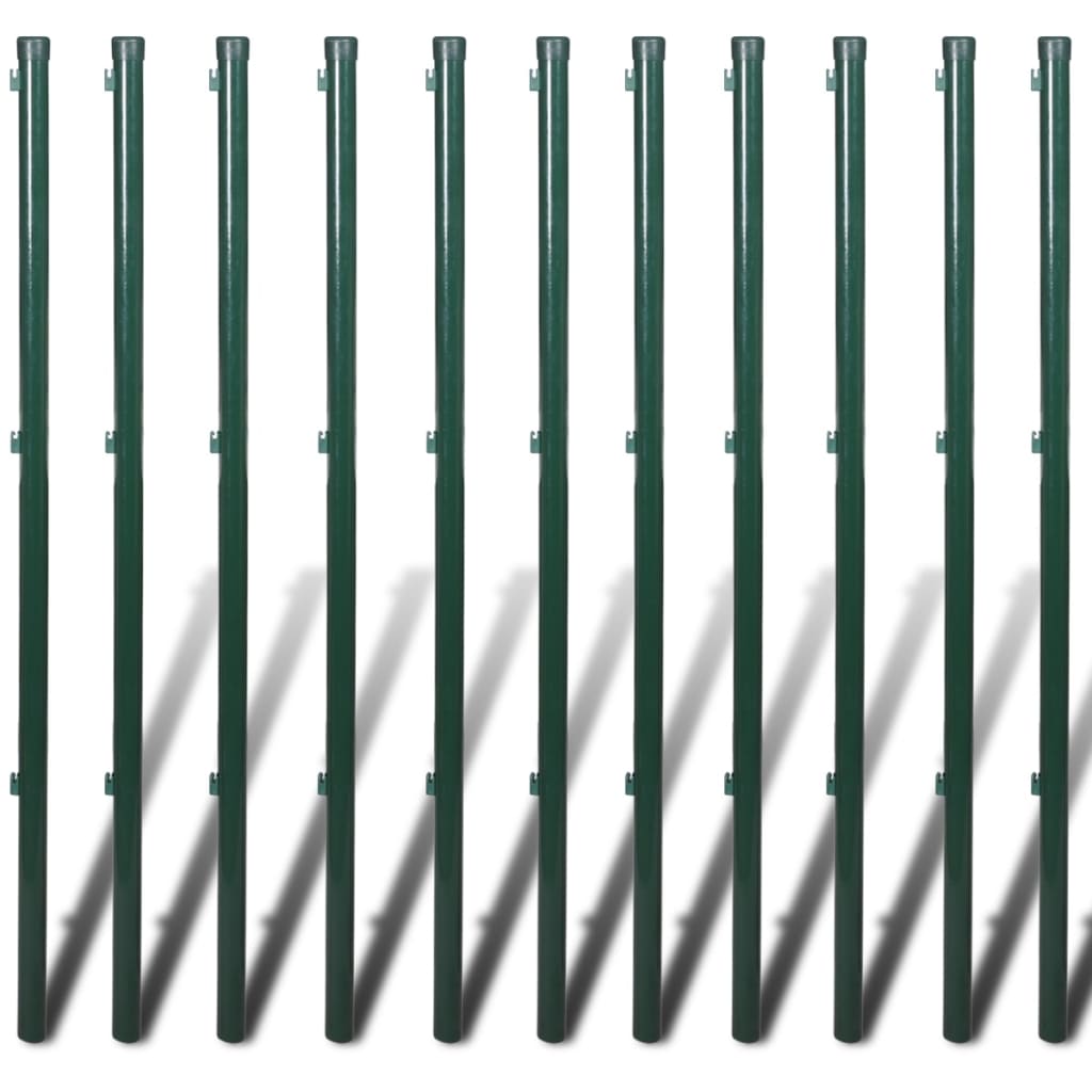 Maschendrahtzaun mit Pfosten und Bodenhülsen Stahl 0,8x25 m