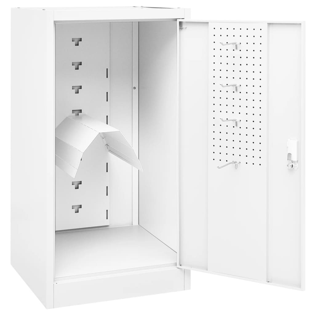 Sattelschrank Weiß 53x53x140 cm Stahl