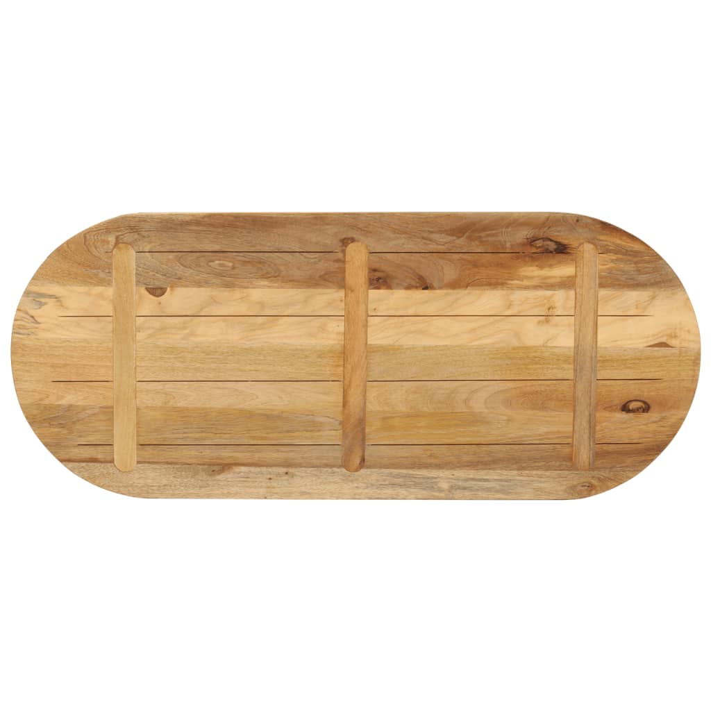 Tischplatte 110x40x2,5 cm Oval Massivholz Mango
