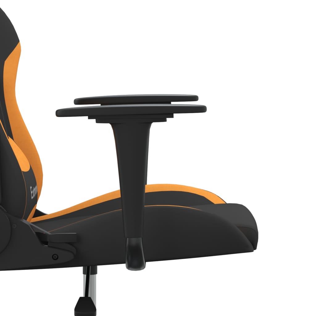 Gaming-Stuhl mit Massagefunktion Schwarz und Creme Stoff