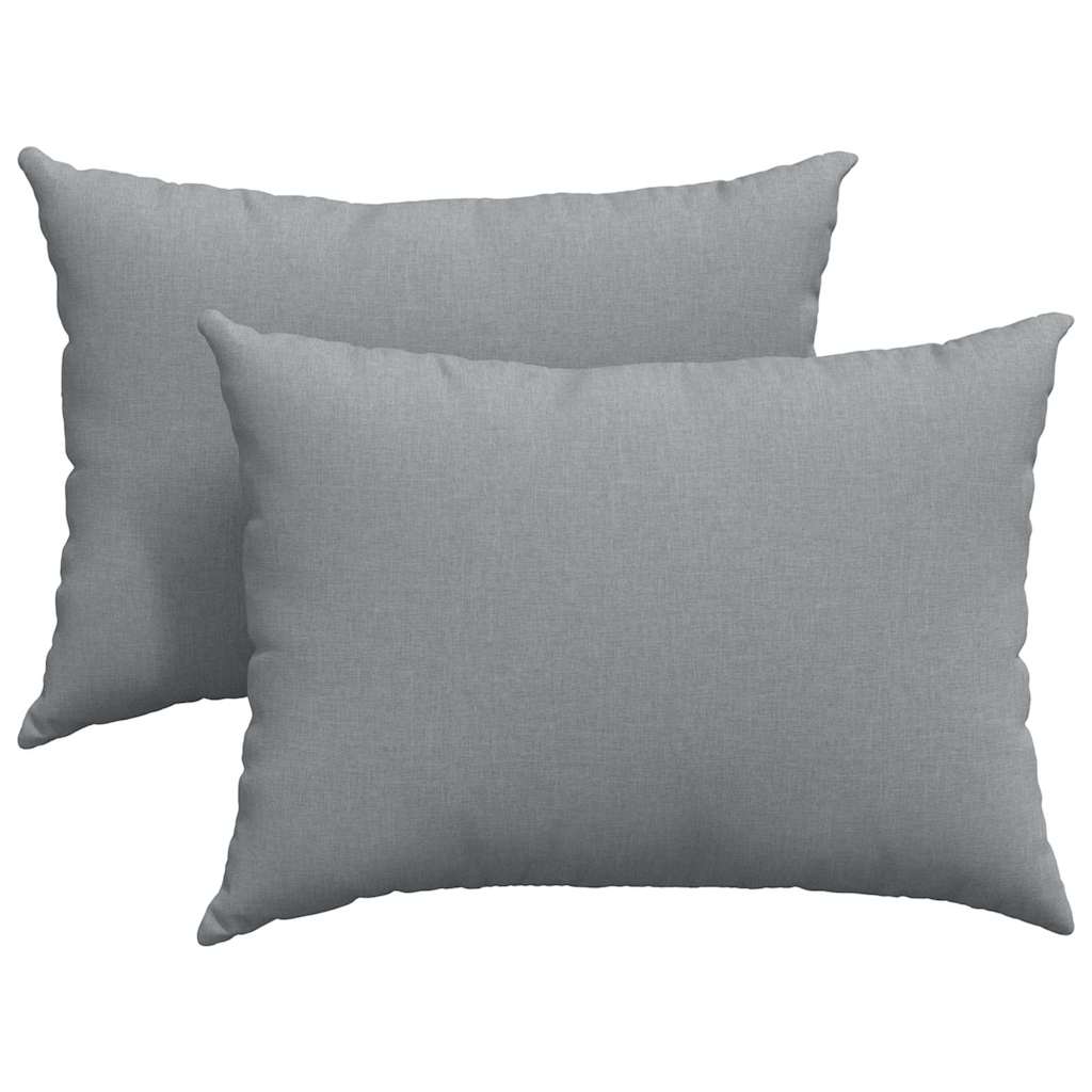 Sofakissen 2 pcs Hellgrau 50 x 30 cm Stoff