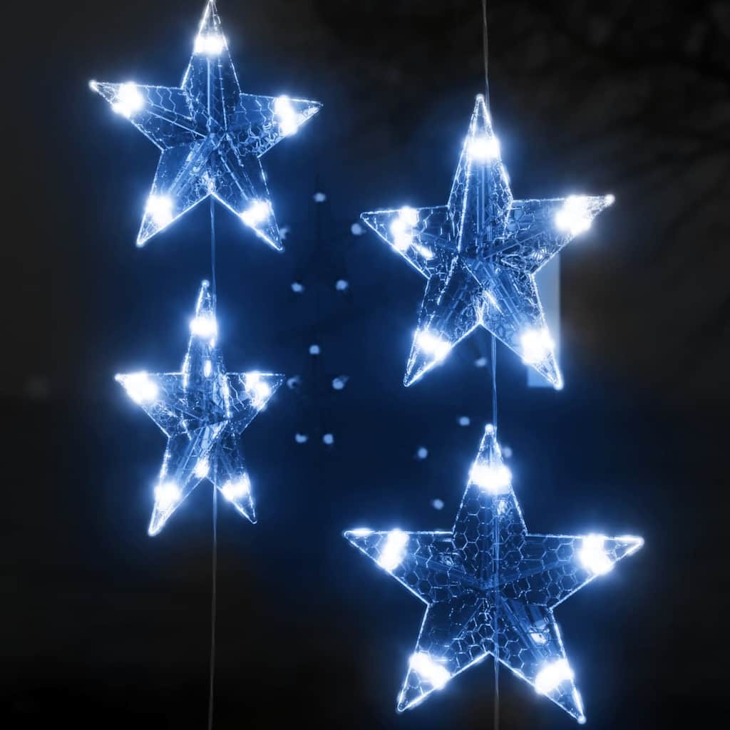 LED Sternenvorhang Lichterkette 200 LED Kaltweiß 8 Funktionen