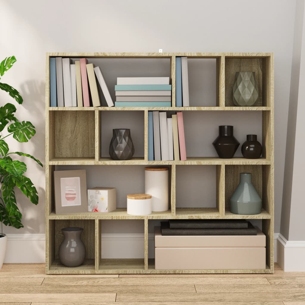 Bücherregal/Raumteiler Weiß 105x24x102 cm