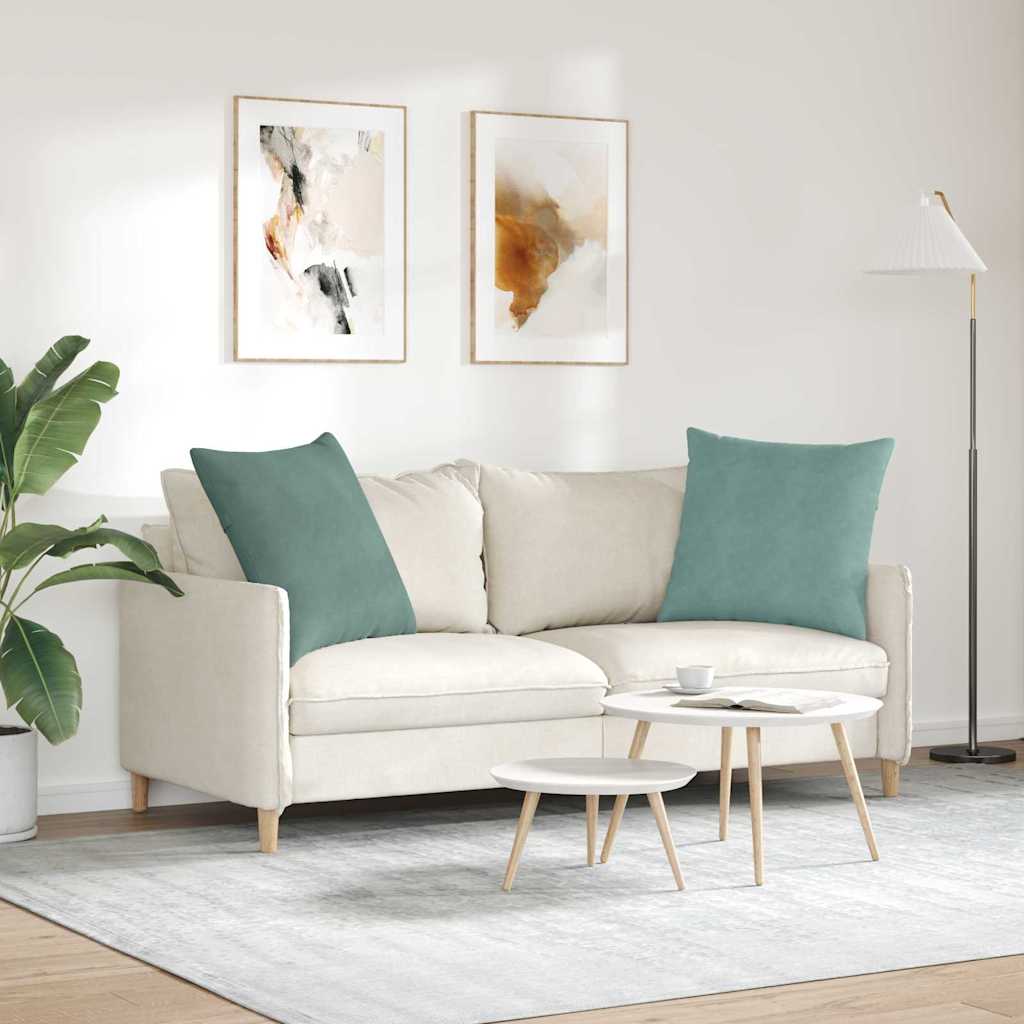Sofakissen 2 Stück Blau 50 x 30 cm Cordstoff