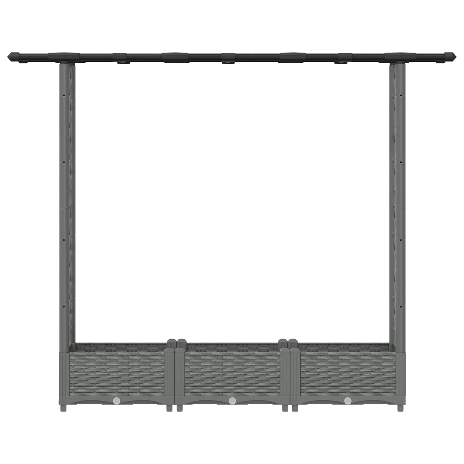 Hochbeet mit Rankgitter und Dach Braun 124 x 40 x 123 cm PP