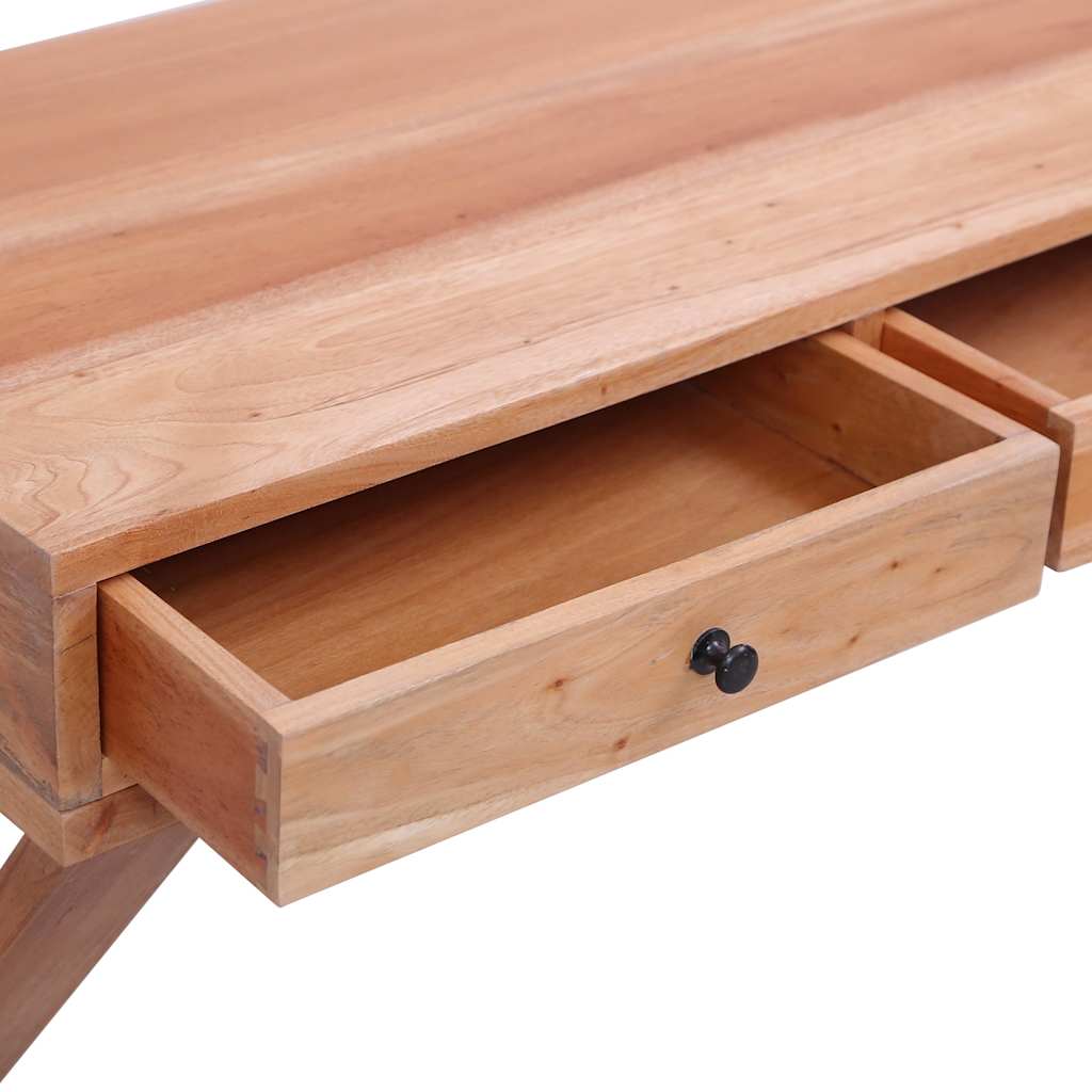 Computertisch Braun 115x47x77 cm Massivholz Mahagoni