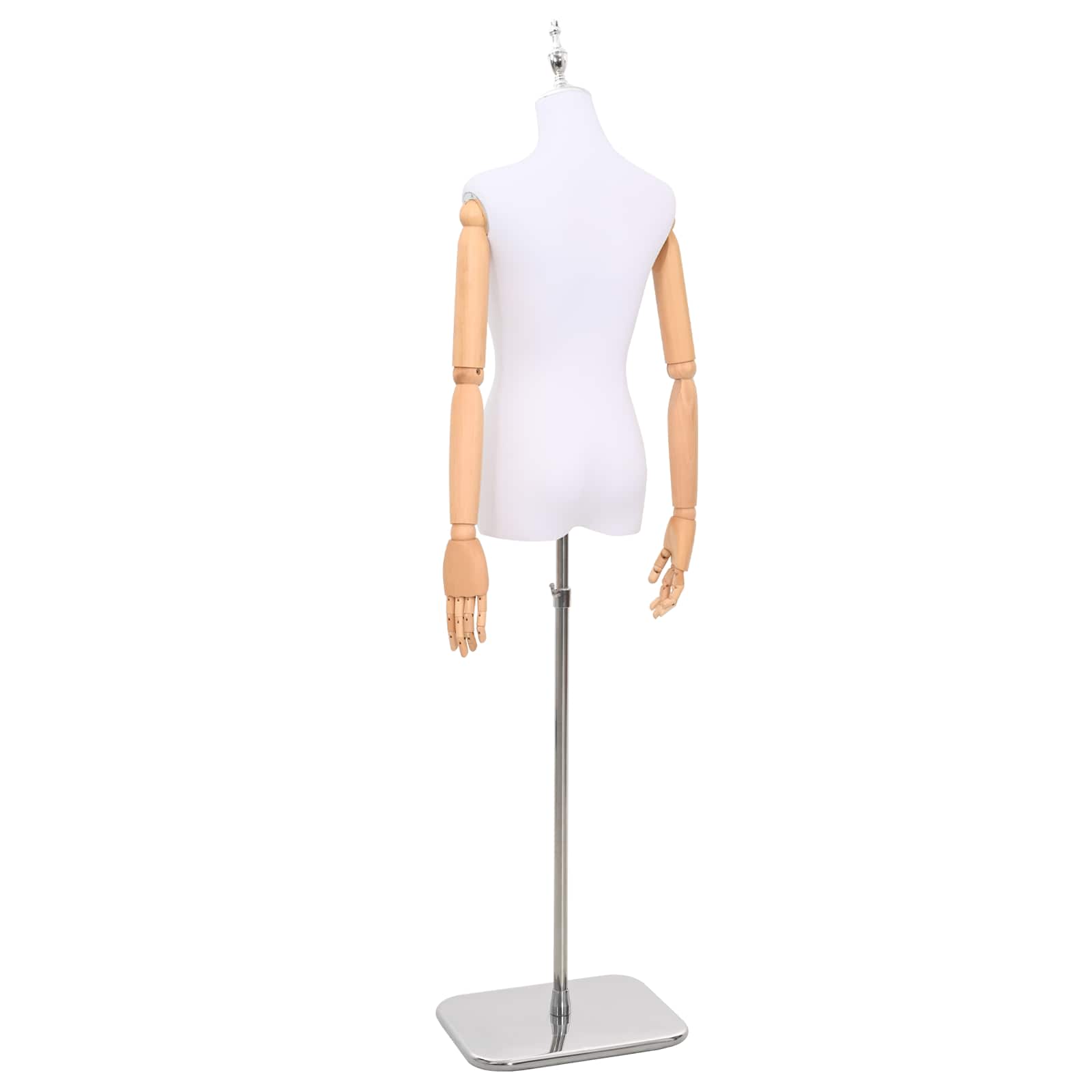 Verstellbare Mannequin 165-213 cm mit Fuß Weiblich PP Weiß